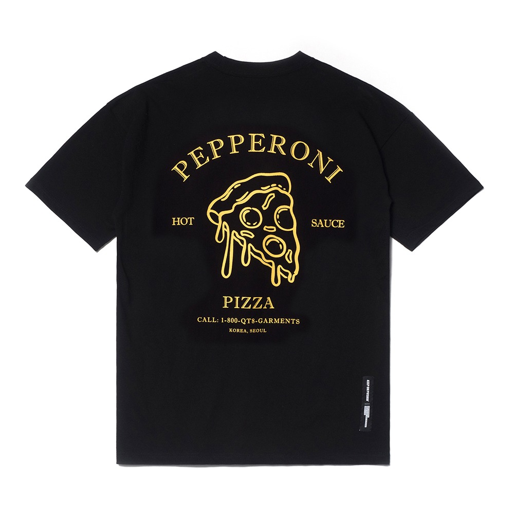 WA Peperoni Pizza Tee (Black)