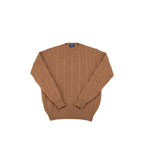 Gullan Cable Pullover Crew Neck Driftwood
