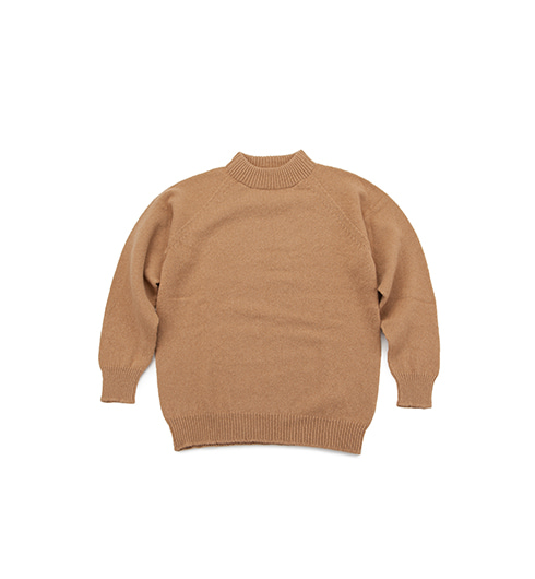 Mock Neck Sweater Camel Mix