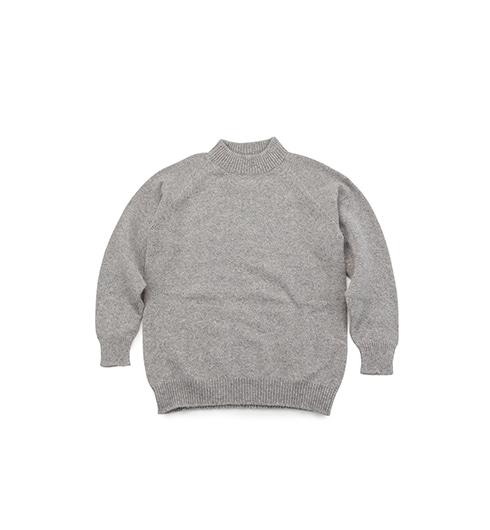 Mock Neck Sweater Grey Mix