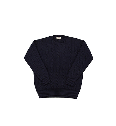 Chirnside Cashmere Cable Sweater Navy
