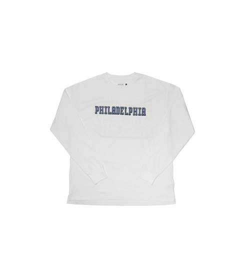 &quot;Penn Map&quot; L/S T White