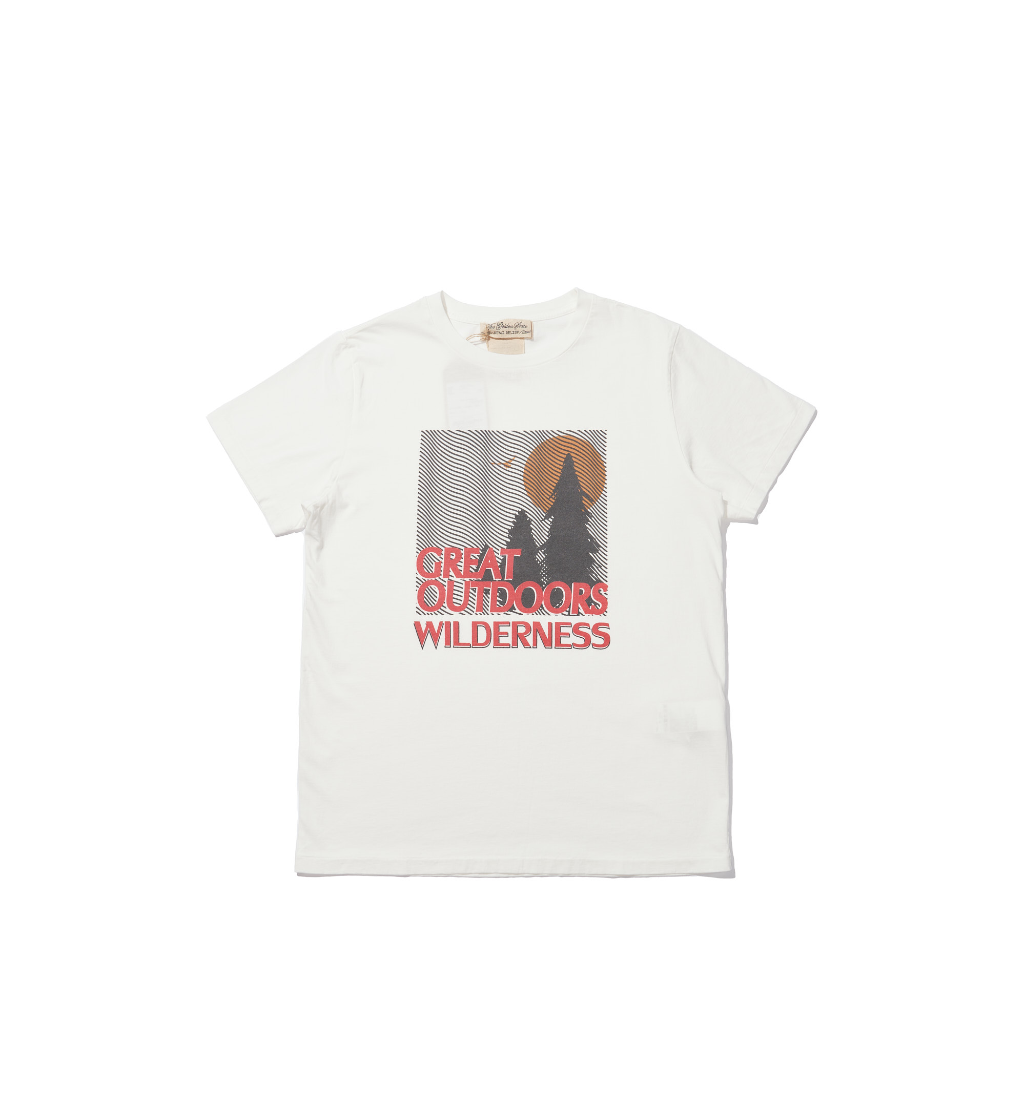 Low Wash Finish Print T-Shirt Off-White (Great Outdoors Wilderness)