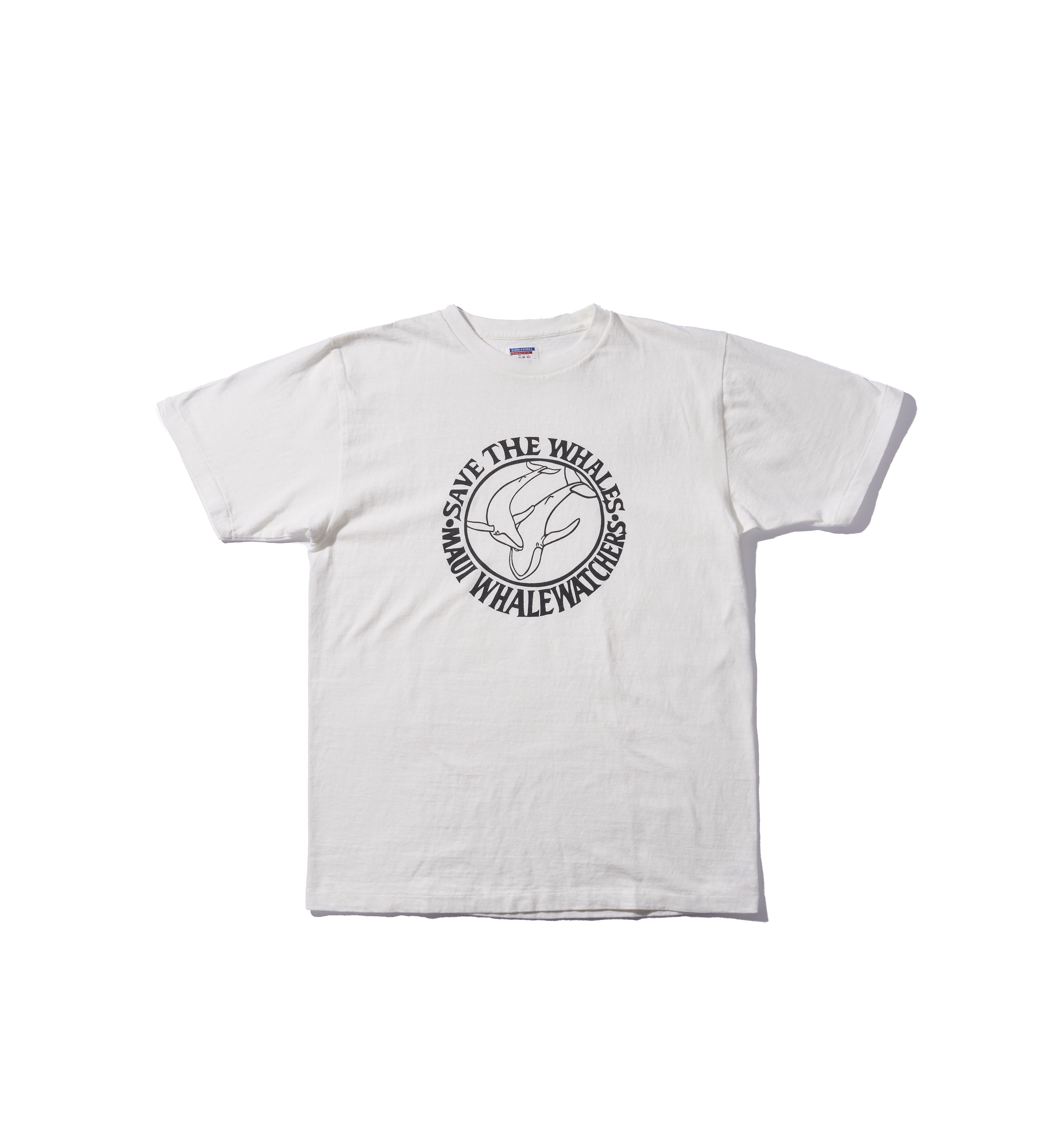 Crew Neck T-Shirt Save The Whales Off White