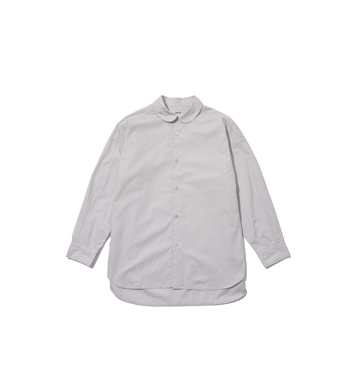 Round Collar Shirt Ice Gray