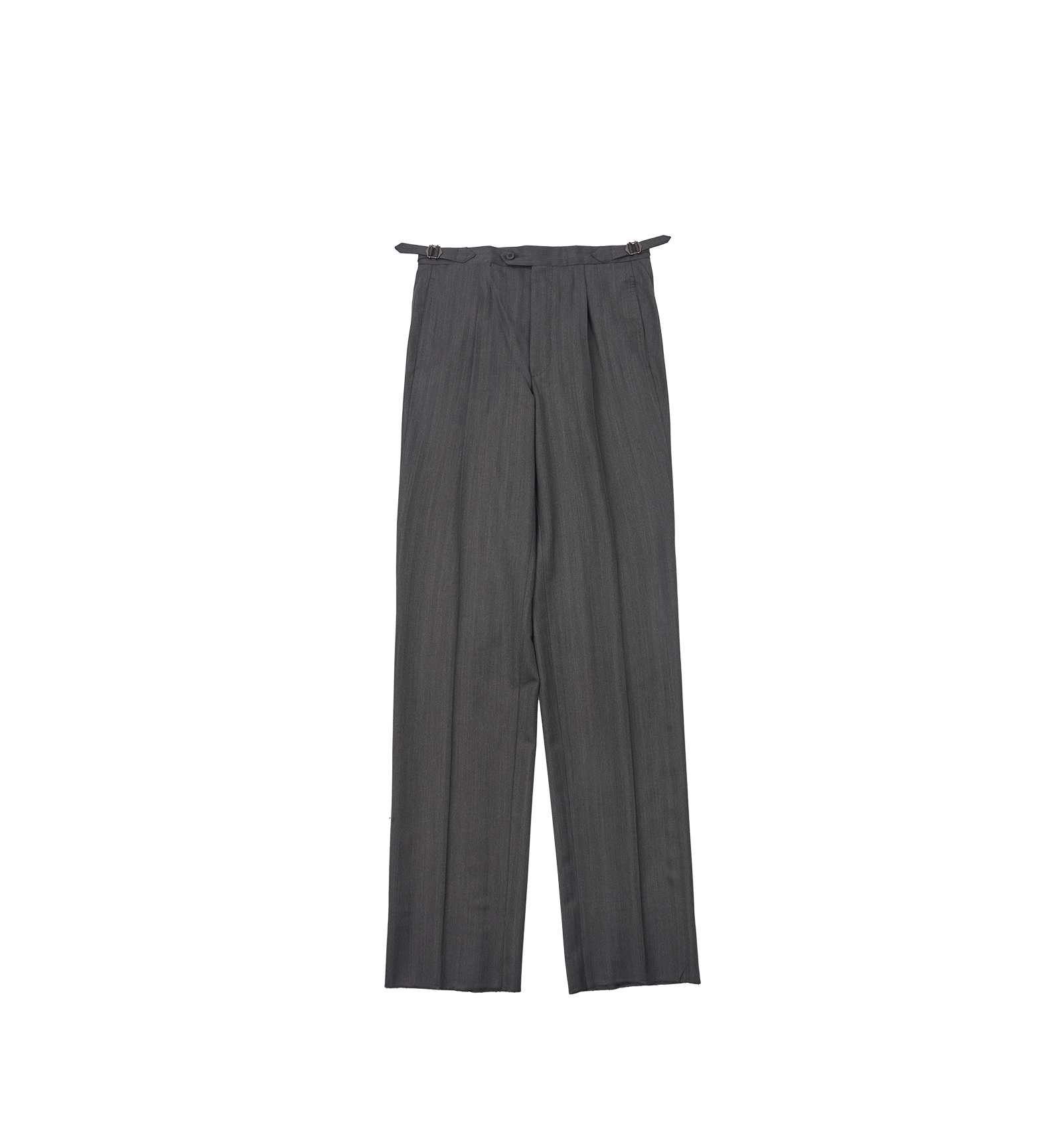 207 Single Pleat Trousers Dark Grey Herringbone