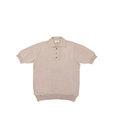 Cotton Pullover Sportshirt S/S Taupe
