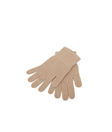 Ladies Plain Knit Cashmere Gloves Camel