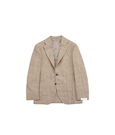 Posillipo Jacket Beige Hazel Linen/Cotton Check