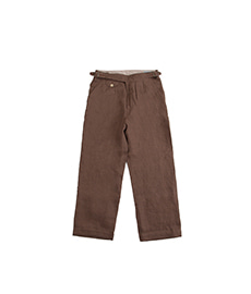 Gurka II Trouser Wide Linen/Hemp Choco