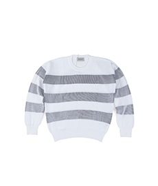 Bayly Sweater L/S White/Navy