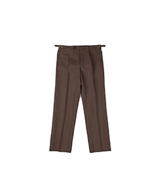 207 Single Pleat Trousers Brown Wool