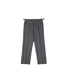 207 Single Pleat Trousers Mid Grey Wool