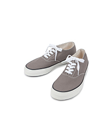 Deck Shoes Low White Sole Grey