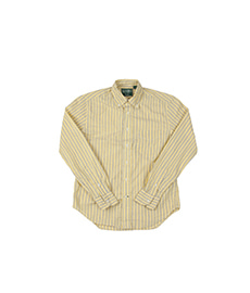 Cotton/Linen Cabana Stripe Shirt Yellow
