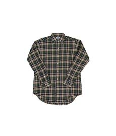 Button Down Shirt Madras Green/Beige