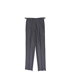 207 Single Pleat Trousers Dark Grey Wool Flannel