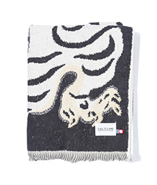 Tibetan Tiger Blanket Towel White