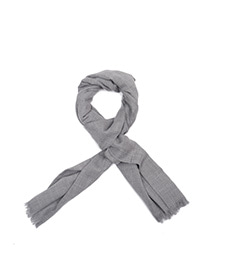 Featherweight Plain Natural Scarf Grey