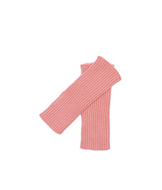 Rib Knit Cashmere Wrist Warmer Pink
