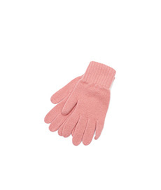 Ladies Plain Knit Cashmere Gloves Pink