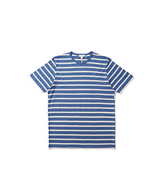 Crew Neck T-Shirt Bluestone/Ecru Breton Stripe