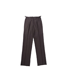 207 Single Pleat Trousers Dark Brown Wool