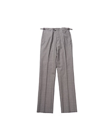 207 Flat Front Trousers Light Grey Wool