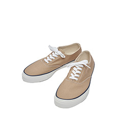 Deck Shoes Low White Sole Sand