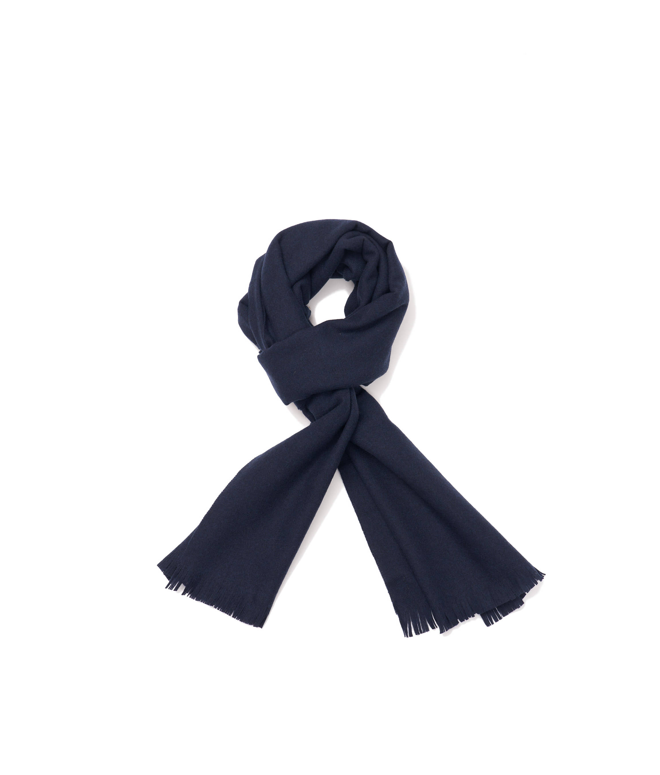 Featherweight Plain Natural Scarf Navy Blue