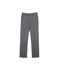 William Flat Front Wool Trousers Light Grey