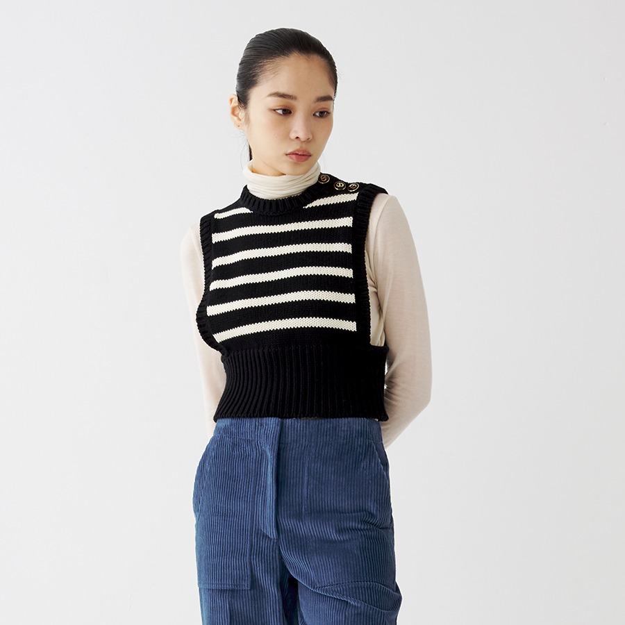 Stripe knit vest - 레디투웨어