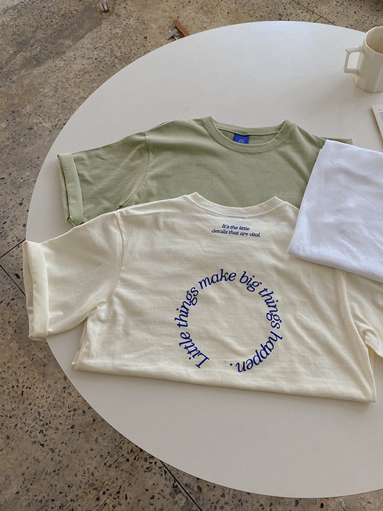 [여름신상/재진행] 얼스 레터링 반팔 티셔츠 - 3 Color (스판 반팔티/데일리/여름)