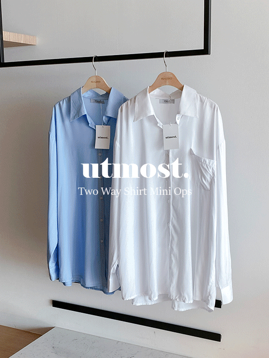 UTMOST투웨이 셔츠 미니원피스 - 2 Color (포켓/실키)