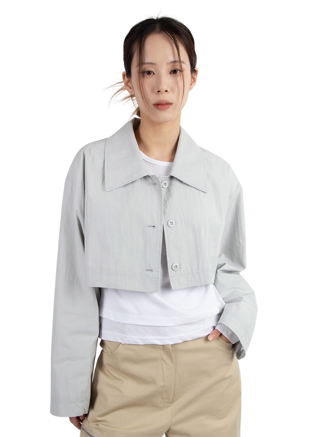 LIGHT CROPPED TRENCH JACKET