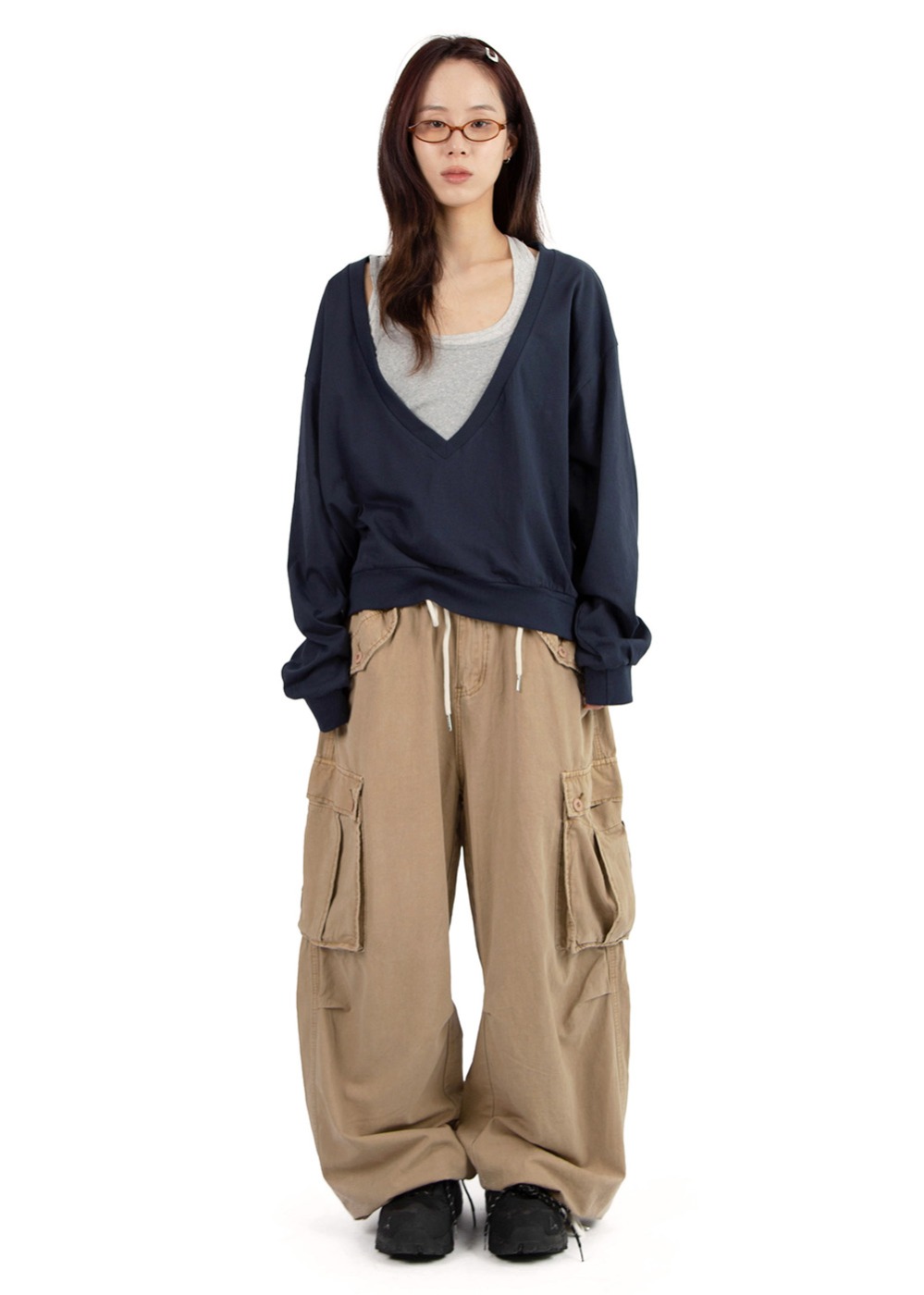 WIDE WASHED CARGO PANTS*2주 소요*
