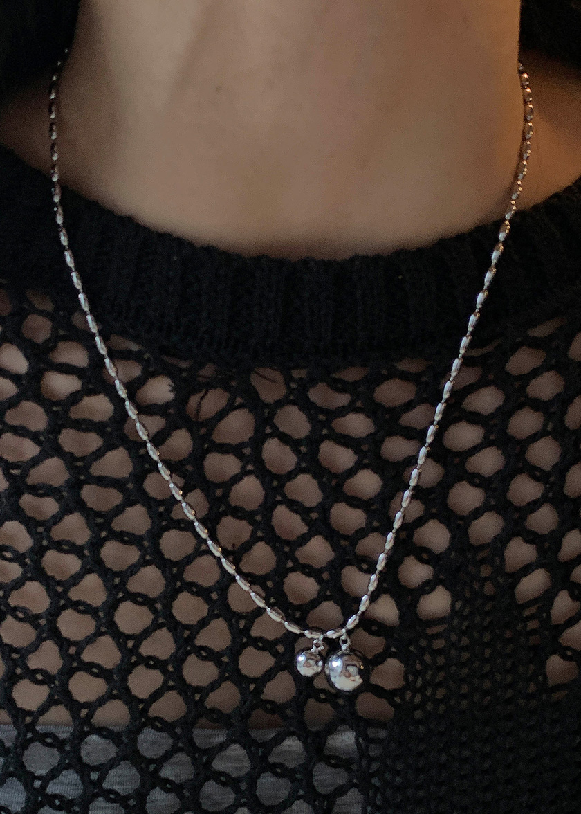 TWIN BALL NECKLACE