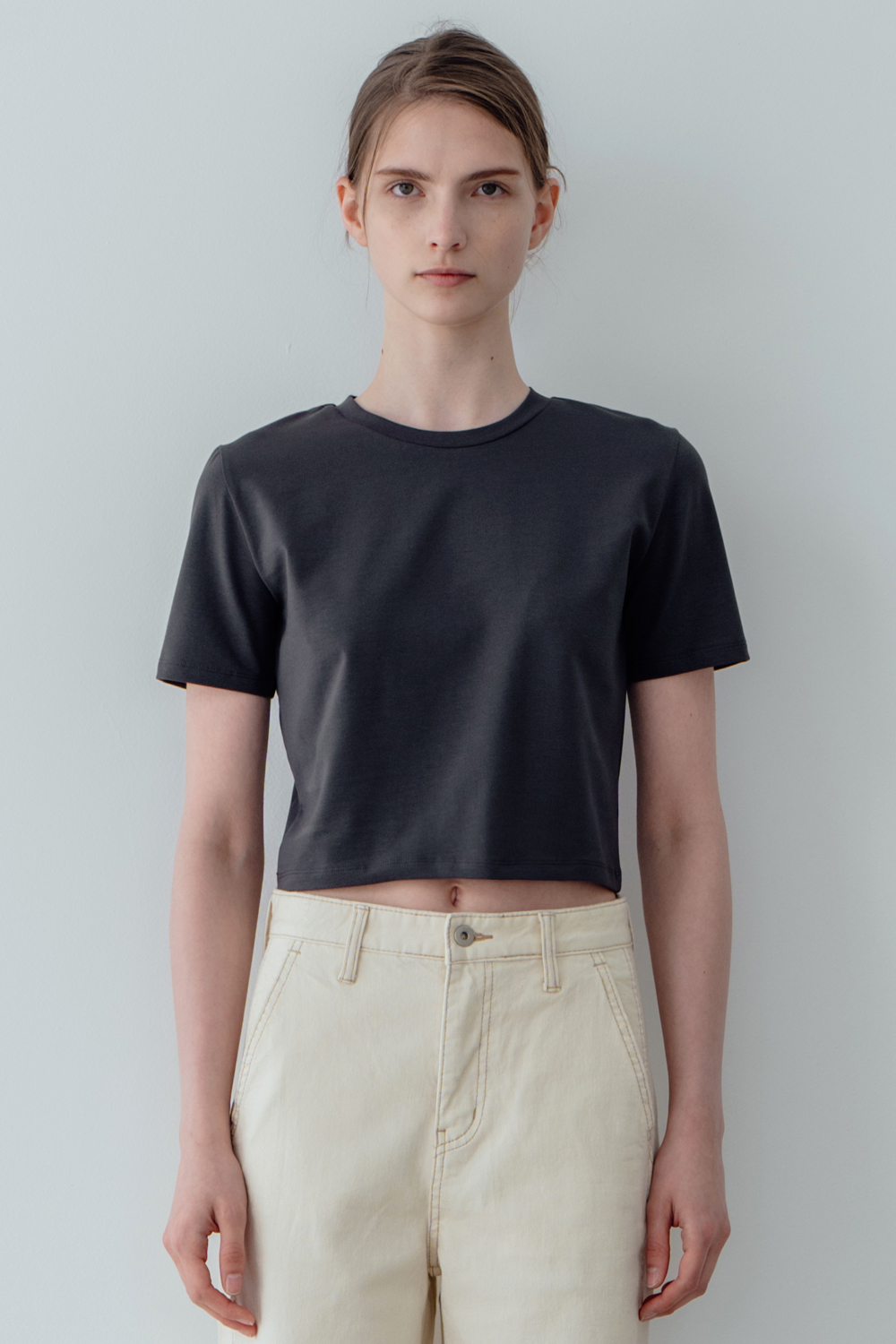 [리파인드902] Cropped Cotton Basic T-Shirts_5color