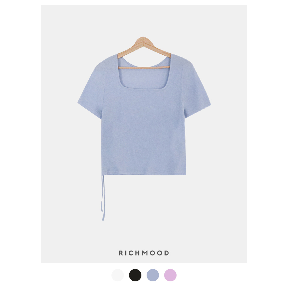 반팔 티셔츠 라벤더 색상 이미지-S1L10