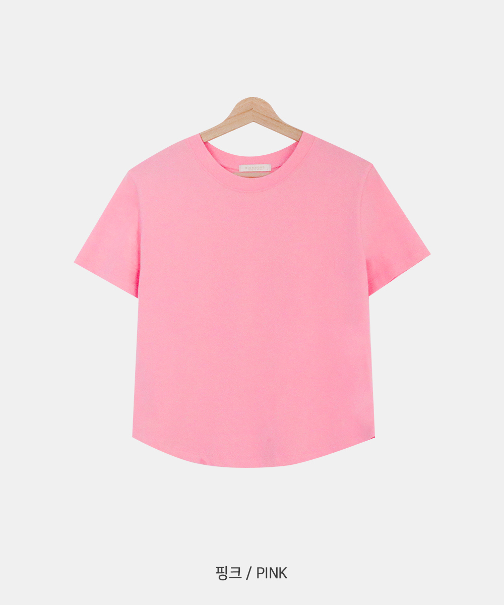 반팔 티셔츠 핑크 색상 이미지-S1L111