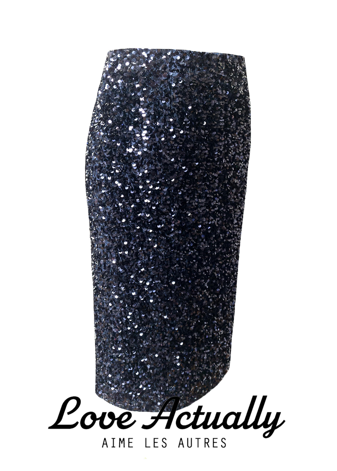 Special Edition-Elegant Sequined Skirt, Navy  특별한룩- 우아한 세퀸 스커트 (3컬러)