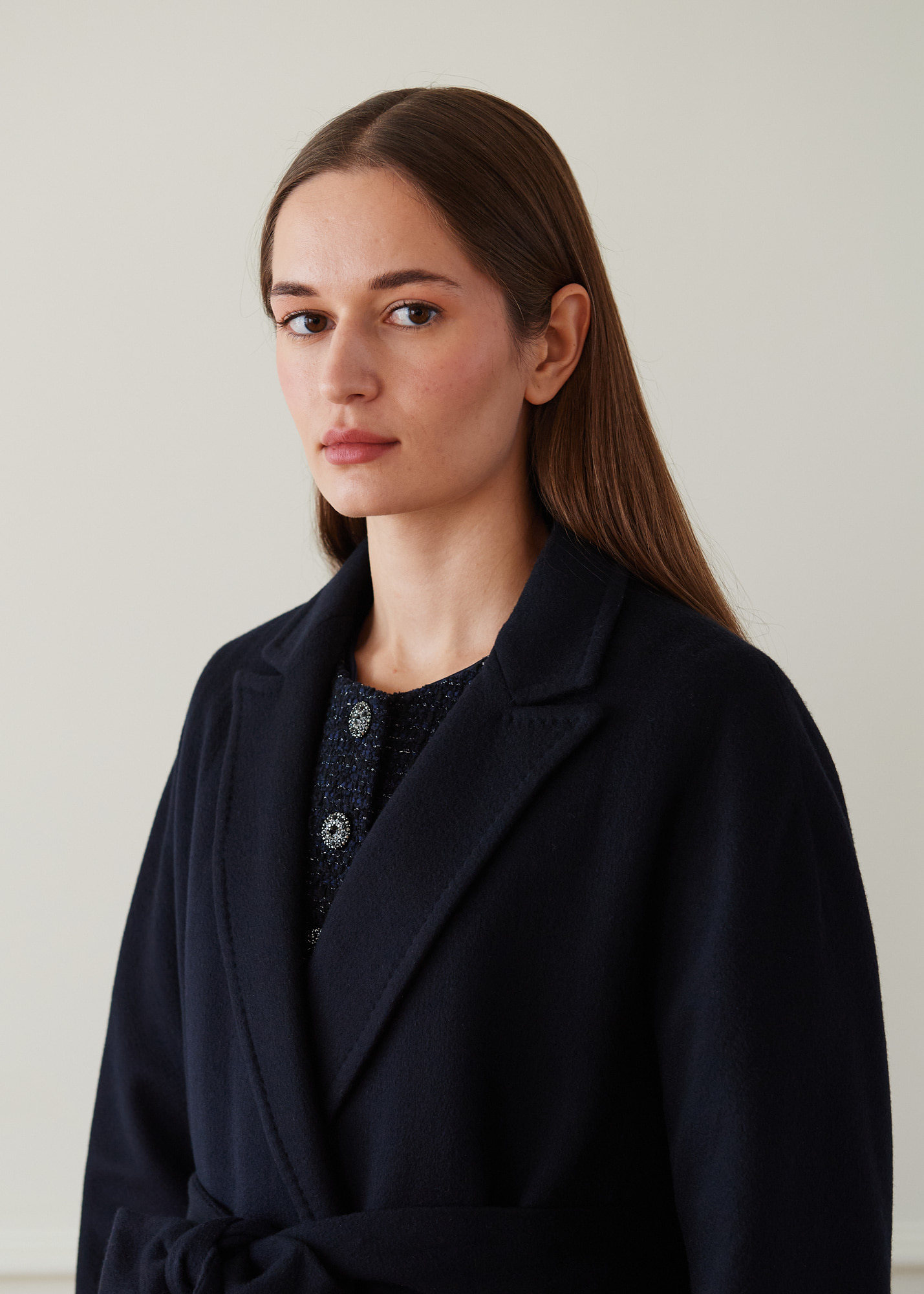 Jewel Italy Cashmere Coat LORO PIANA Cashmere, Navy 보석 이태리 로로피아나 캐시미어 코트 100%, 네이비(원단변경)