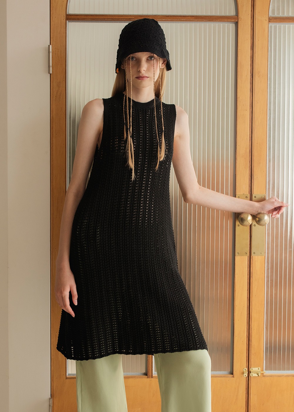 Crochet Knit Dress [BLACK]Crochet Knit Dress [BLACK]로씨로씨