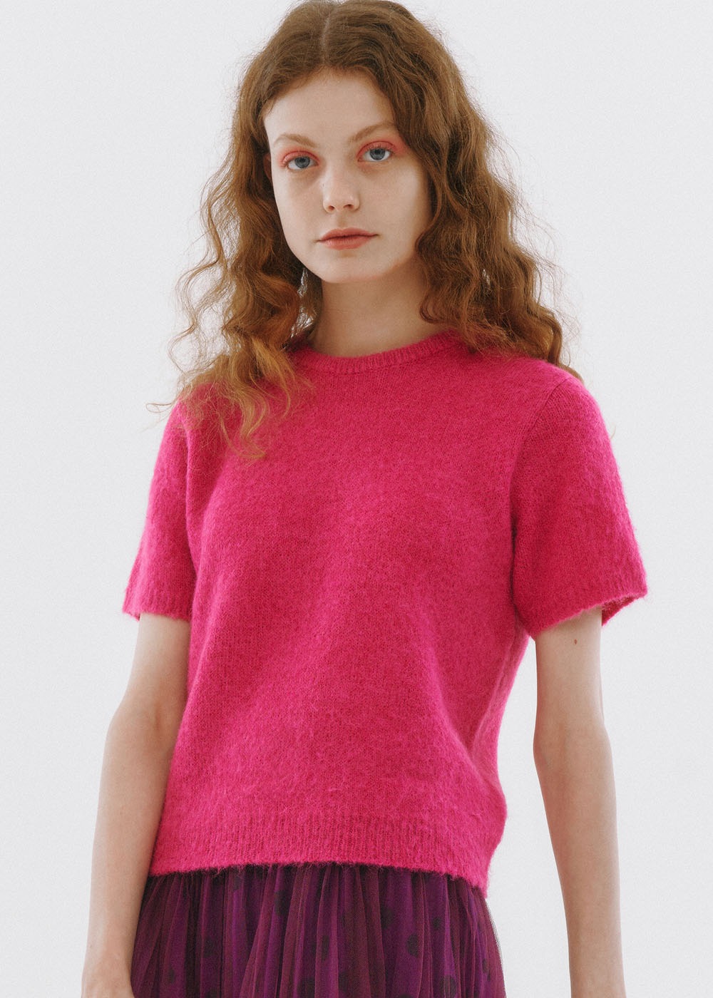 Mohair Fuzzy Knit Top [TURE PINK]Mohair Fuzzy Knit Top [TURE PINK]로씨로씨