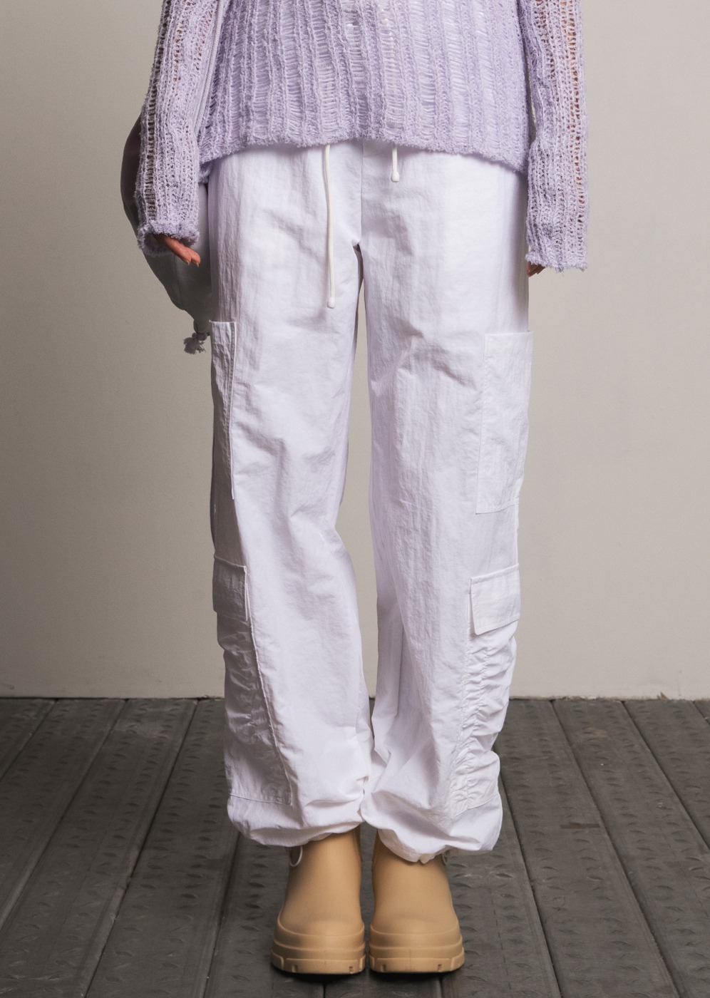 Double Pocket Nylon Cargo Pants [WHITE]Double Pocket Nylon Cargo Pants [WHITE]자체브랜드