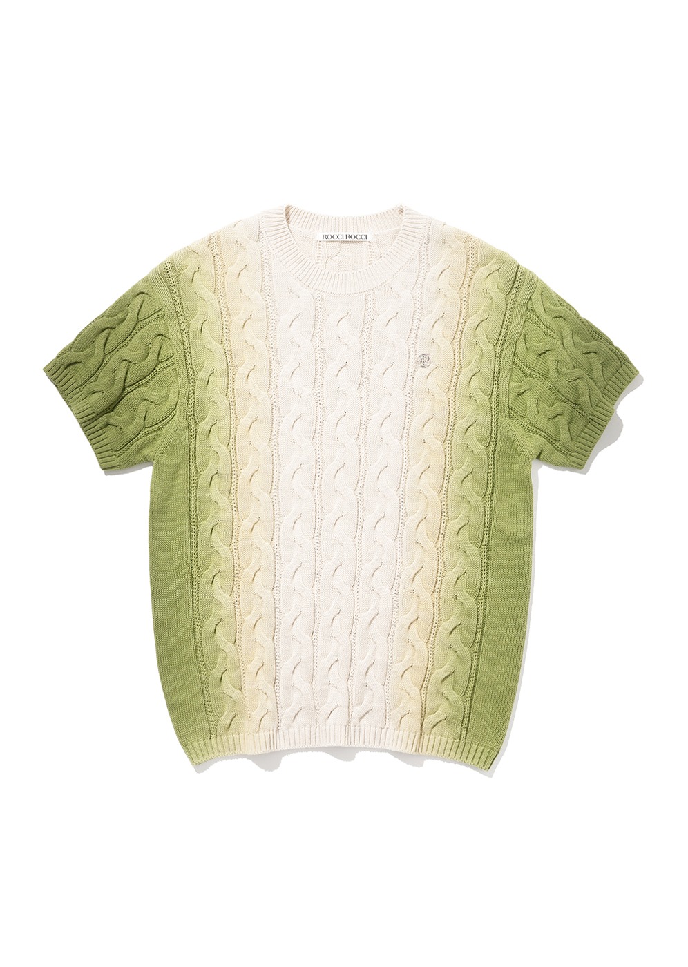 Gradation Washing Cable Knit Top [GREEN]Gradation Washing Cable Knit Top [GREEN]로씨로씨