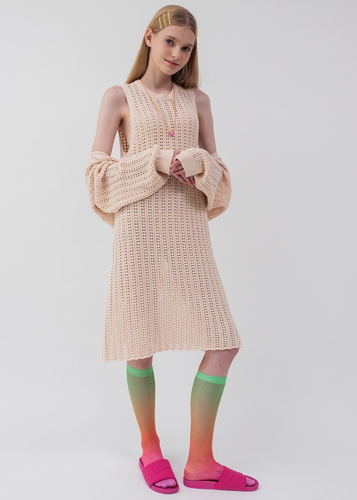 Crochet Knit Dress [IVORY]Crochet Knit Dress [IVORY]로씨로씨