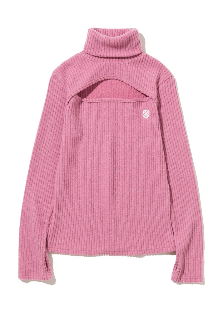 Cut-out Turtle Neck Knit [PINK]Cut-out Turtle Neck Knit [PINK]로씨로씨