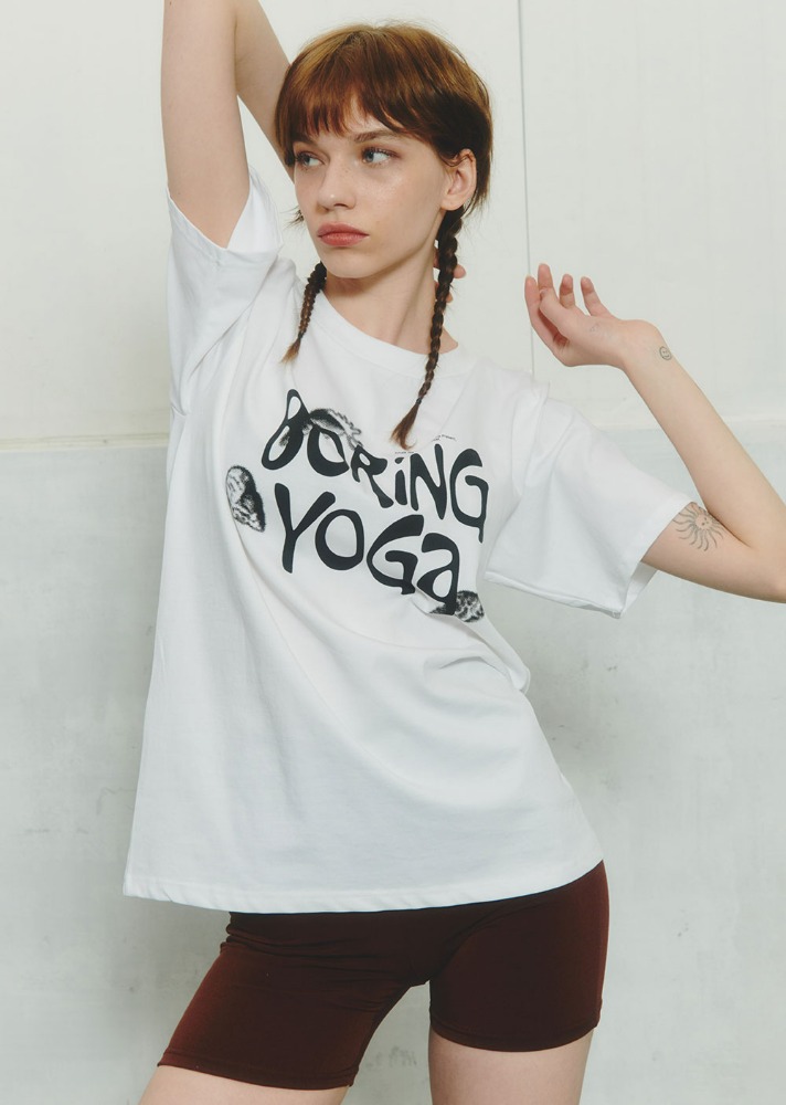 (5월 24일 예약발송)*BORiNG YOGa T-shirt [WHITE](5월 24일 예약발송)*BORiNG YOGa T-shirt [WHITE]자체브랜드