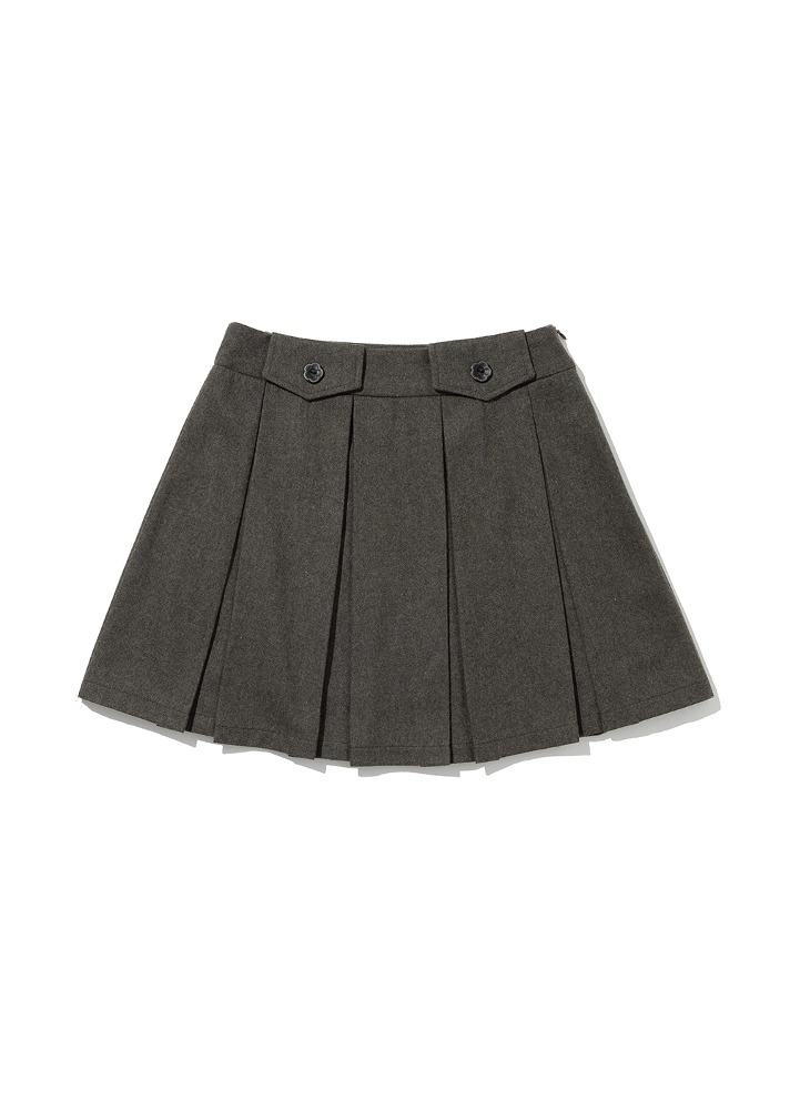 Pleats Wool Mini Skirt [KHAKI BROWN]Pleats Wool Mini Skirt [KHAKI BROWN]자체브랜드